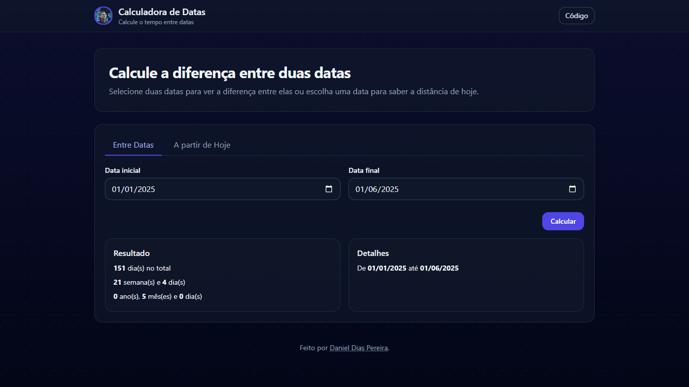 Thumbnail do projeto Cálculos com Datas